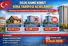 Kamu Konutlarında 2026 Kira Bedelleri Belirlendi
